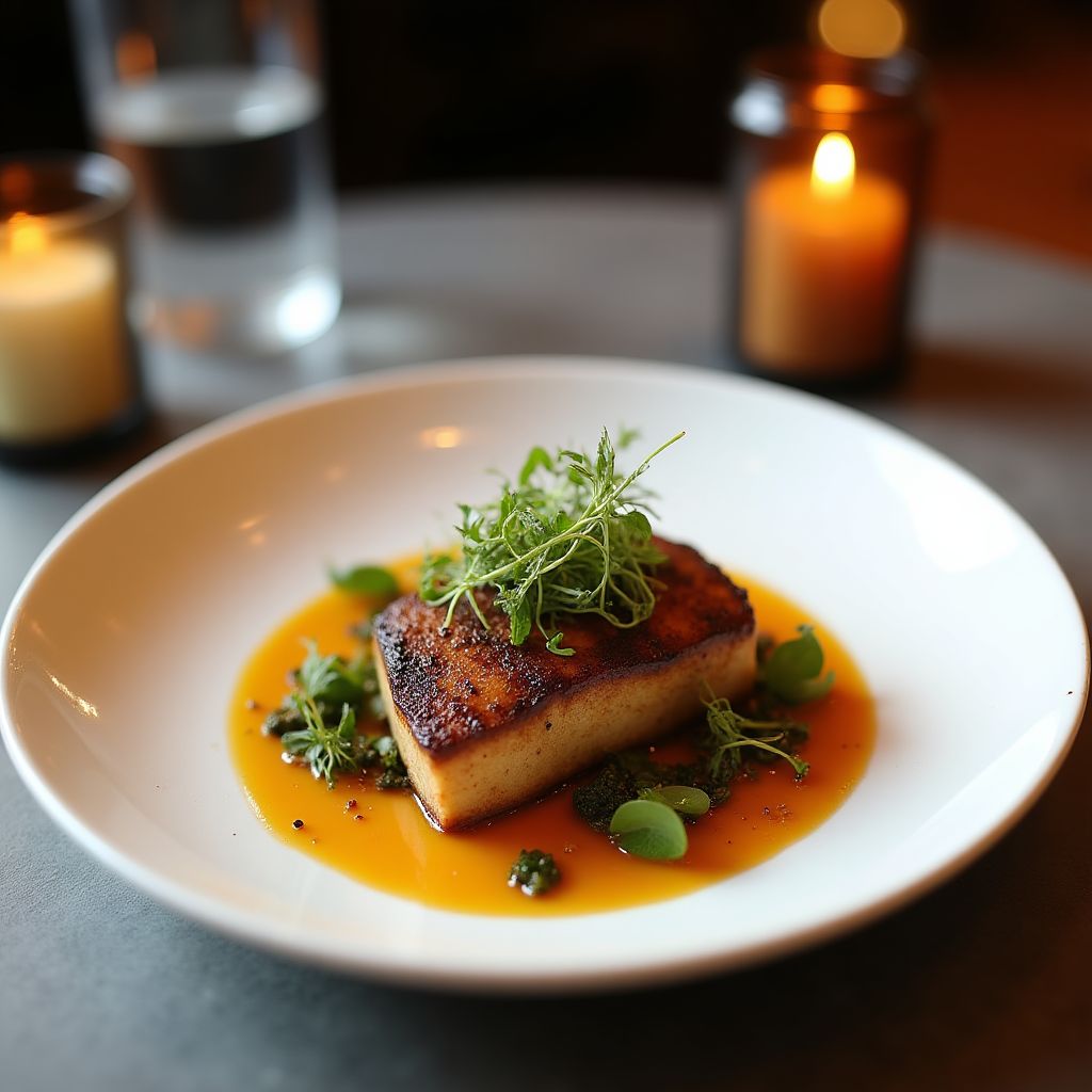 Modern bush tucker restaurant dish